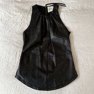 Illia Leather Linen Mix Textile Fabric Top Size 2